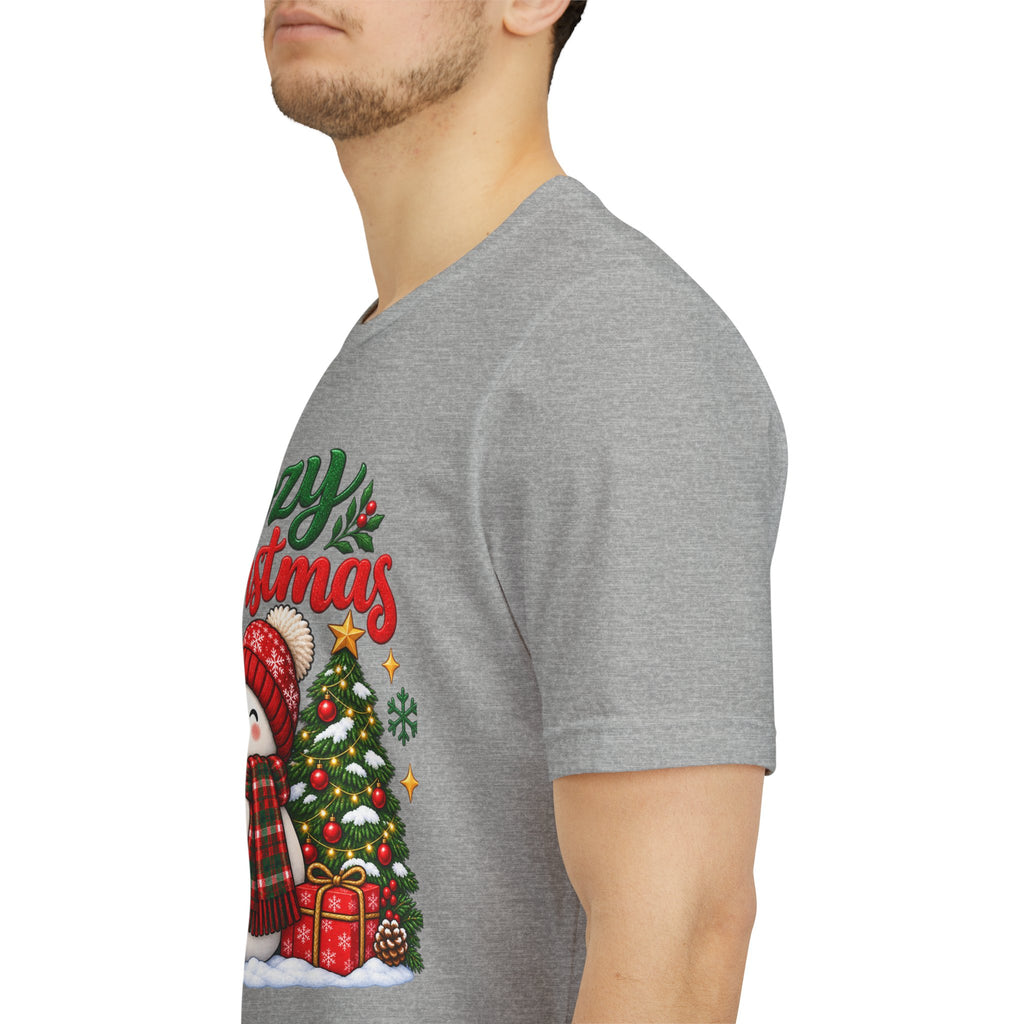 Cozy Christmas Snowman T-Shirt, Unisex Holiday Graphic Tee, Christmas Gift, S–3XL