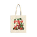 Cozy Christmas Snowman Tote Bag, Christmas Canvas Shopping Bag, Holiday Gift