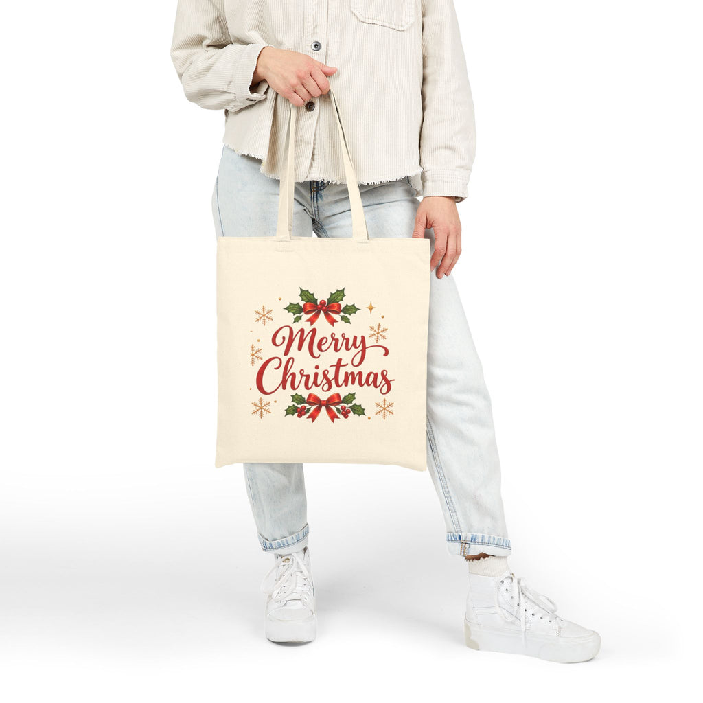 Cozy Christmas Snowman Tote Bag, Christmas Canvas Shopping Bag, Holiday Gift