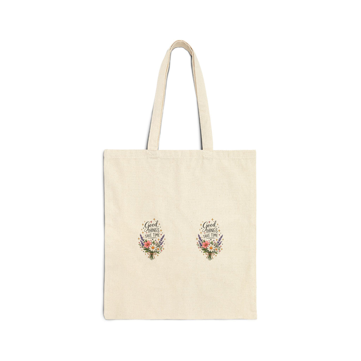 Faith-Inspired Floral Canvas Tote Bag
