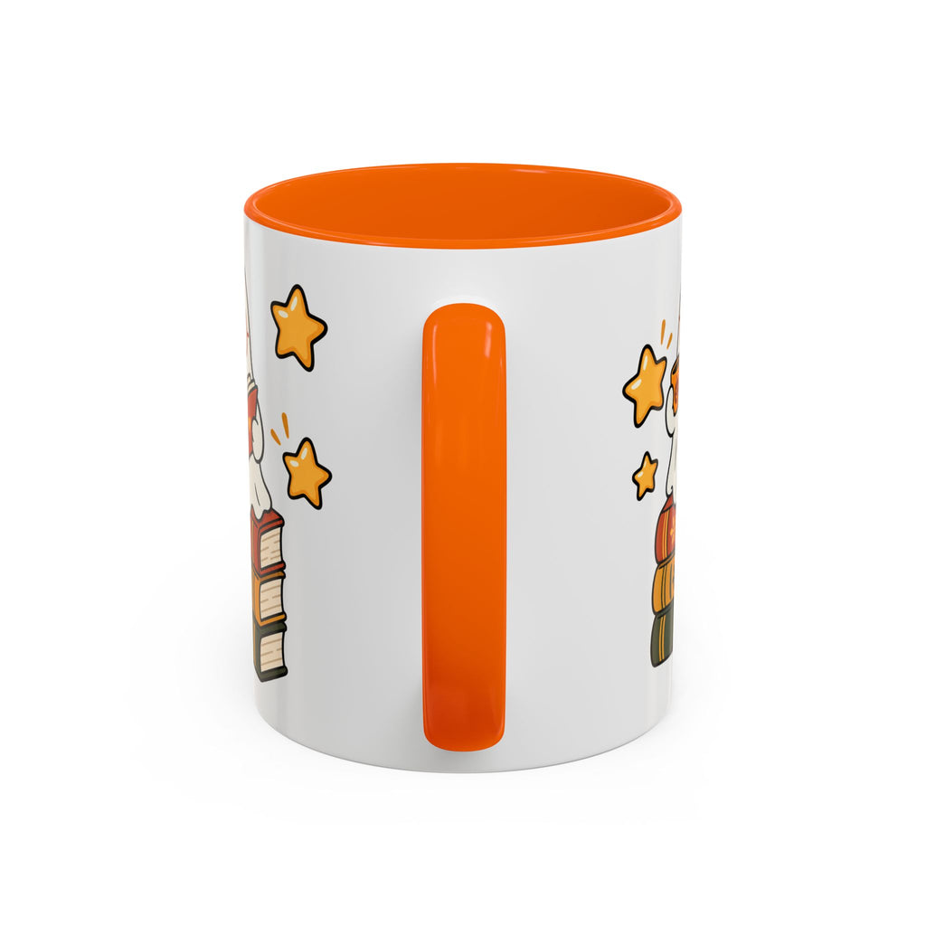 Reading Ghost Coffee Mug — Cute Halloween Book Lover Accent Mug 11oz / 15oz