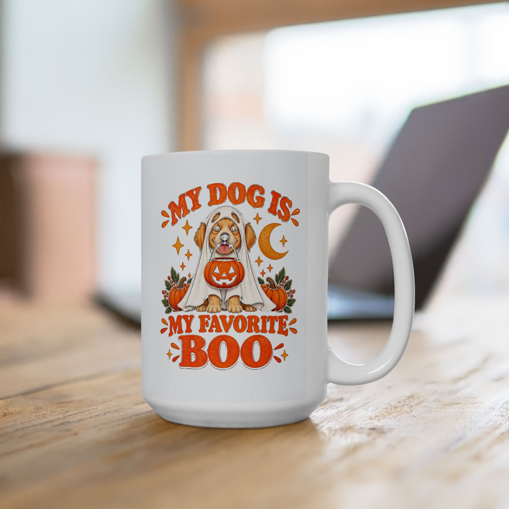 My Dog Is My Favorite Boo Mug | Cute Ghost Dog Halloween Cup