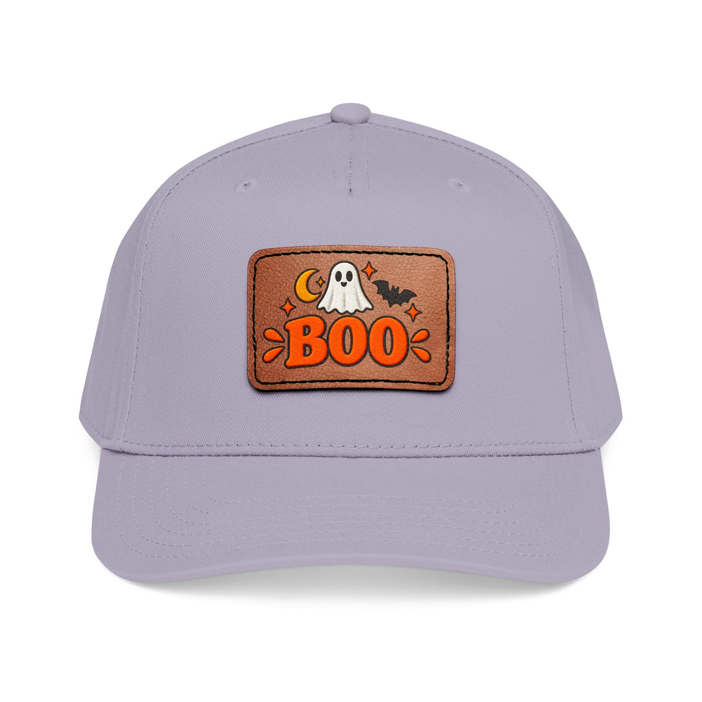 Cute Ghost 'BOO' Leather Patch Baseball Cap - Halloween Aesthetic