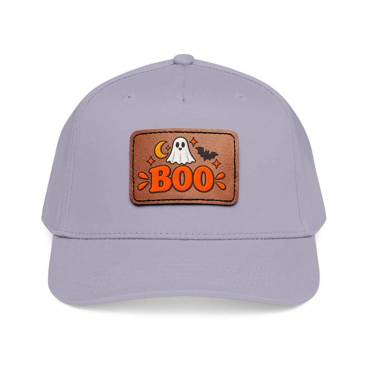 Cute Ghost 'BOO' Leather Patch Baseball Cap - Halloween Aesthetic