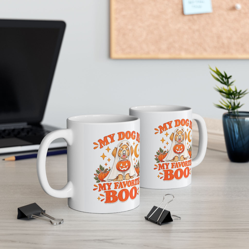 My Dog Is My Favorite Boo Mug | Cute Ghost Dog Halloween Cup