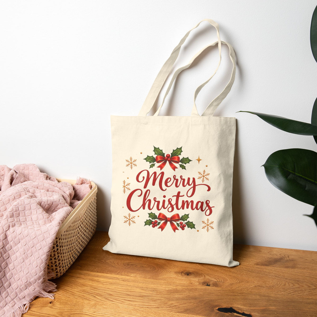 Cozy Christmas Snowman Tote Bag, Christmas Canvas Shopping Bag, Holiday Gift