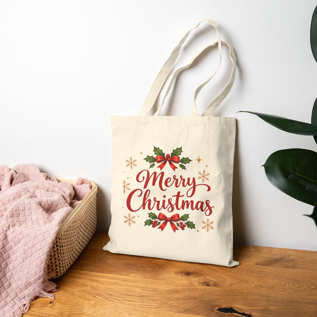 Cozy Christmas Snowman Tote Bag, Christmas Canvas Shopping Bag, Holiday Gift