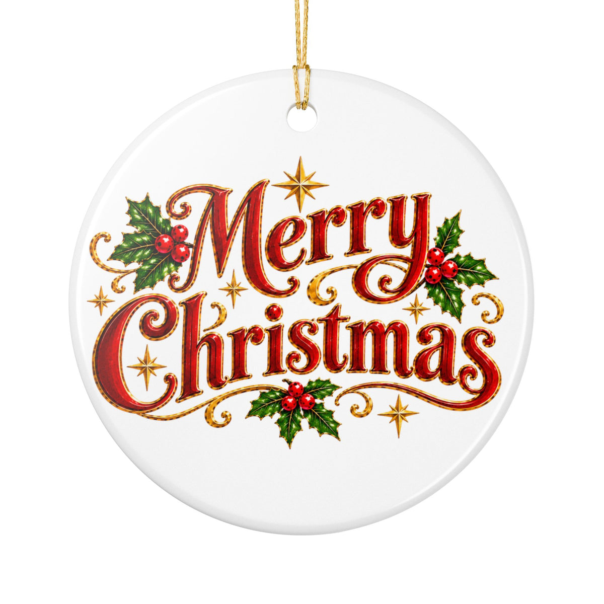 Personalized Cardinal Christmas Ornament 2026 - Premium Double-Sided Ceramic Holiday Decor