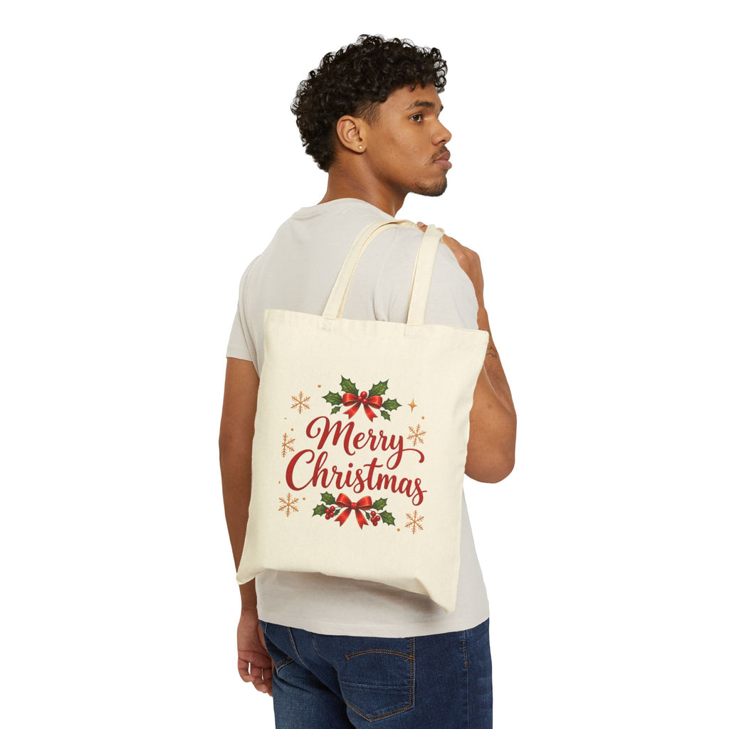 Cozy Christmas Snowman Tote Bag, Christmas Canvas Shopping Bag, Holiday Gift