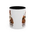 Cozy Season Ghost Accent Mug — Reading Ghost with Cat 11oz/15oz