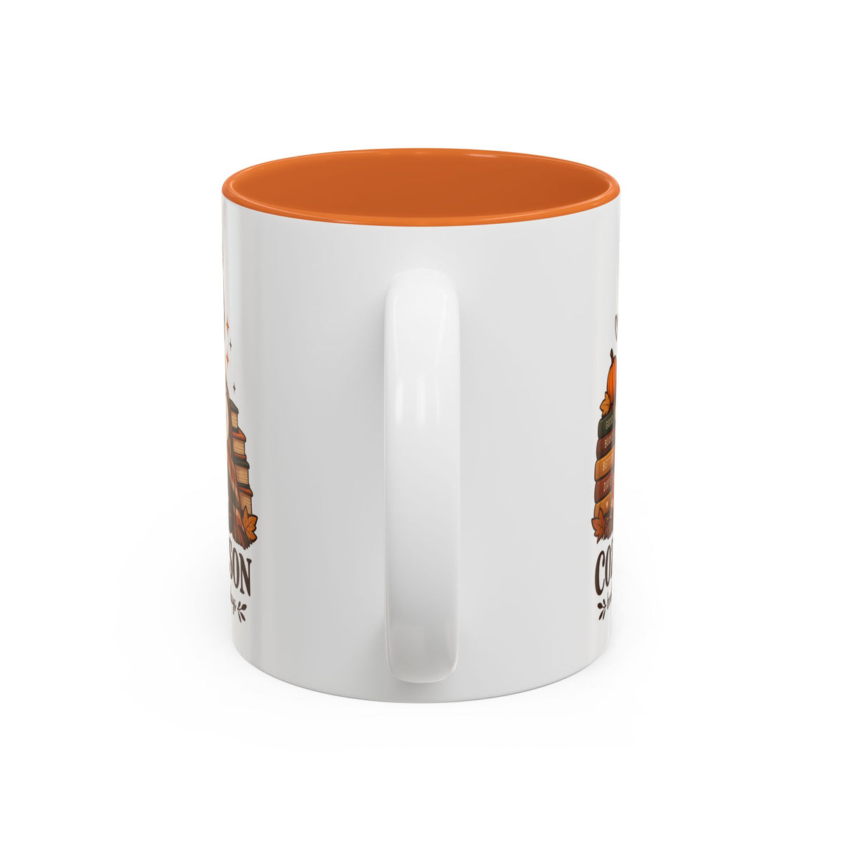 Cozy Season Ghost Accent Mug — Reading Ghost with Cat 11oz/15oz