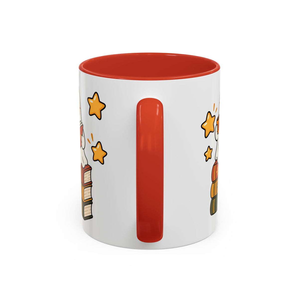 Reading Ghost Coffee Mug — Cute Halloween Book Lover Accent Mug 11oz / 15oz