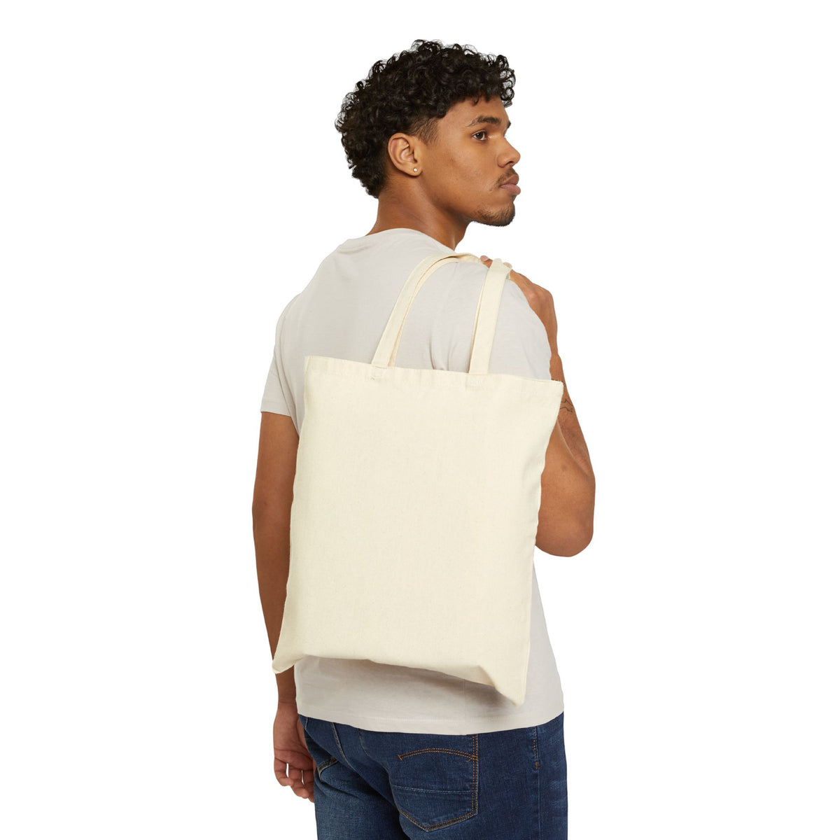 Faith-Inspired Floral Canvas Tote Bag