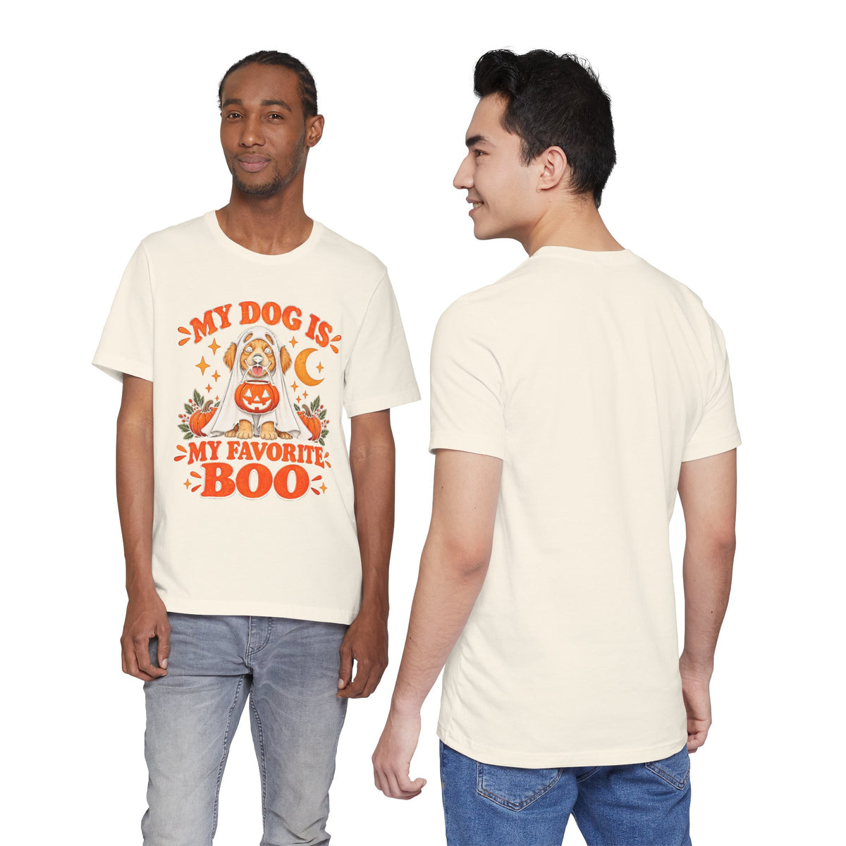 Unisex My Dog Is My Favorite Boo Shirt | Cute Ghost Dog Halloween Tee -