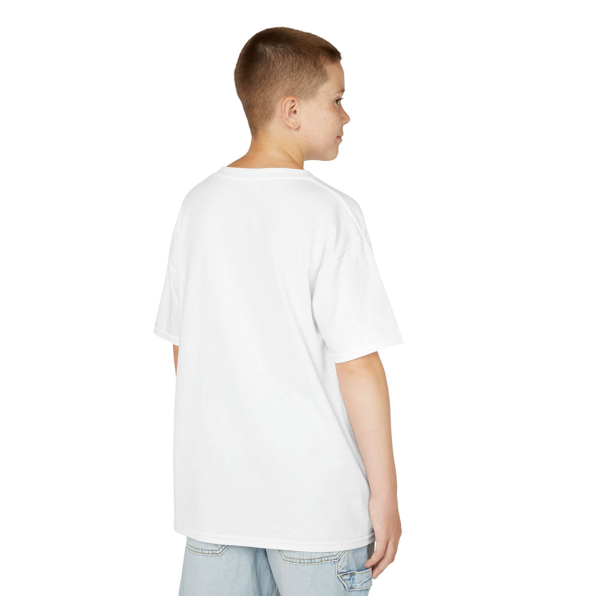 Kids Tee — "Cozy Season" Cute Ghost with Books & Pumpkin Fall Shirt