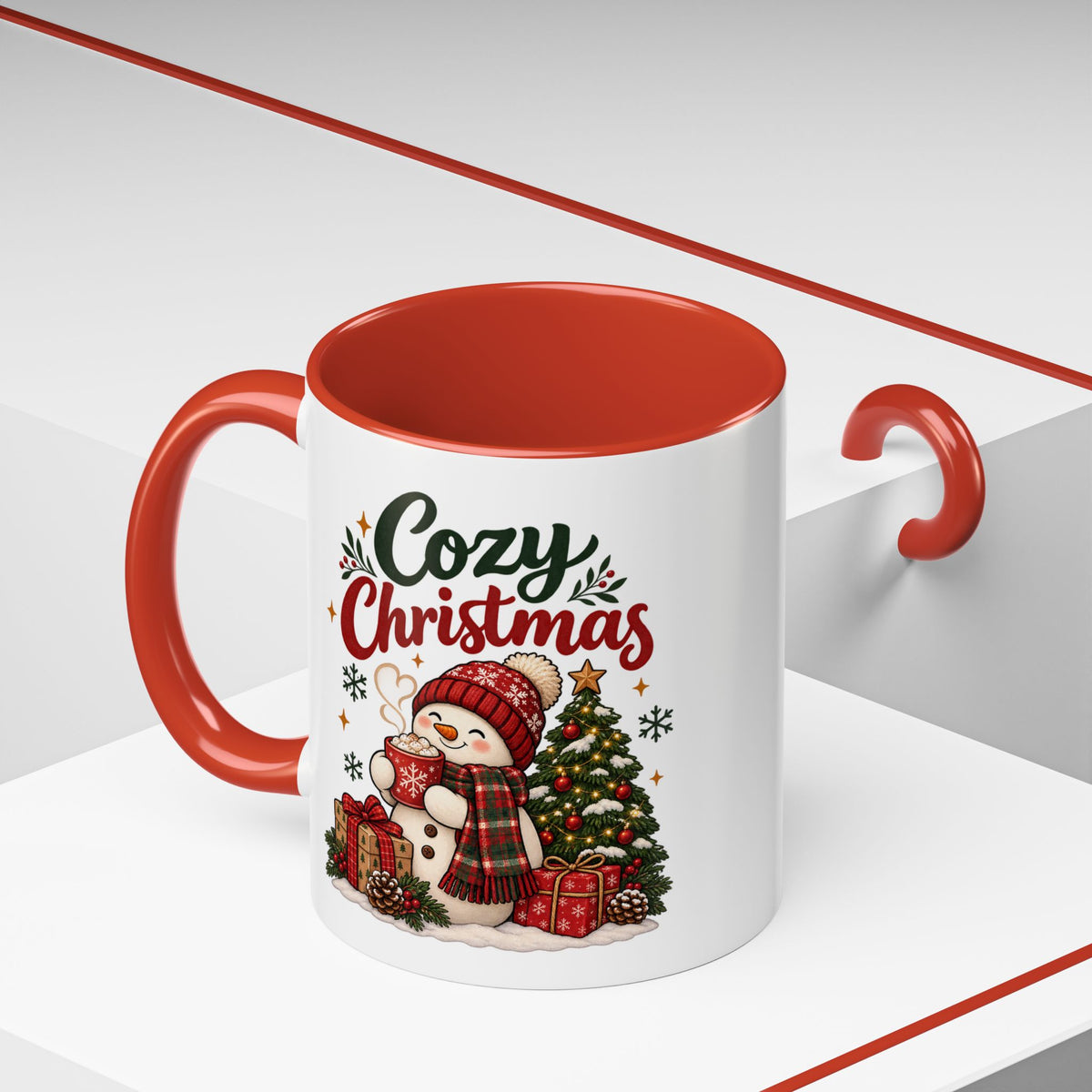 Cozy Christmas Snowman Coffee Mug
