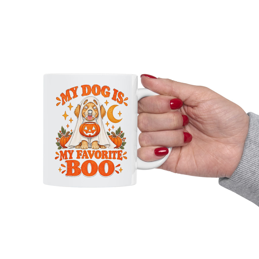 My Dog Is My Favorite Boo Mug | Cute Ghost Dog Halloween Cup