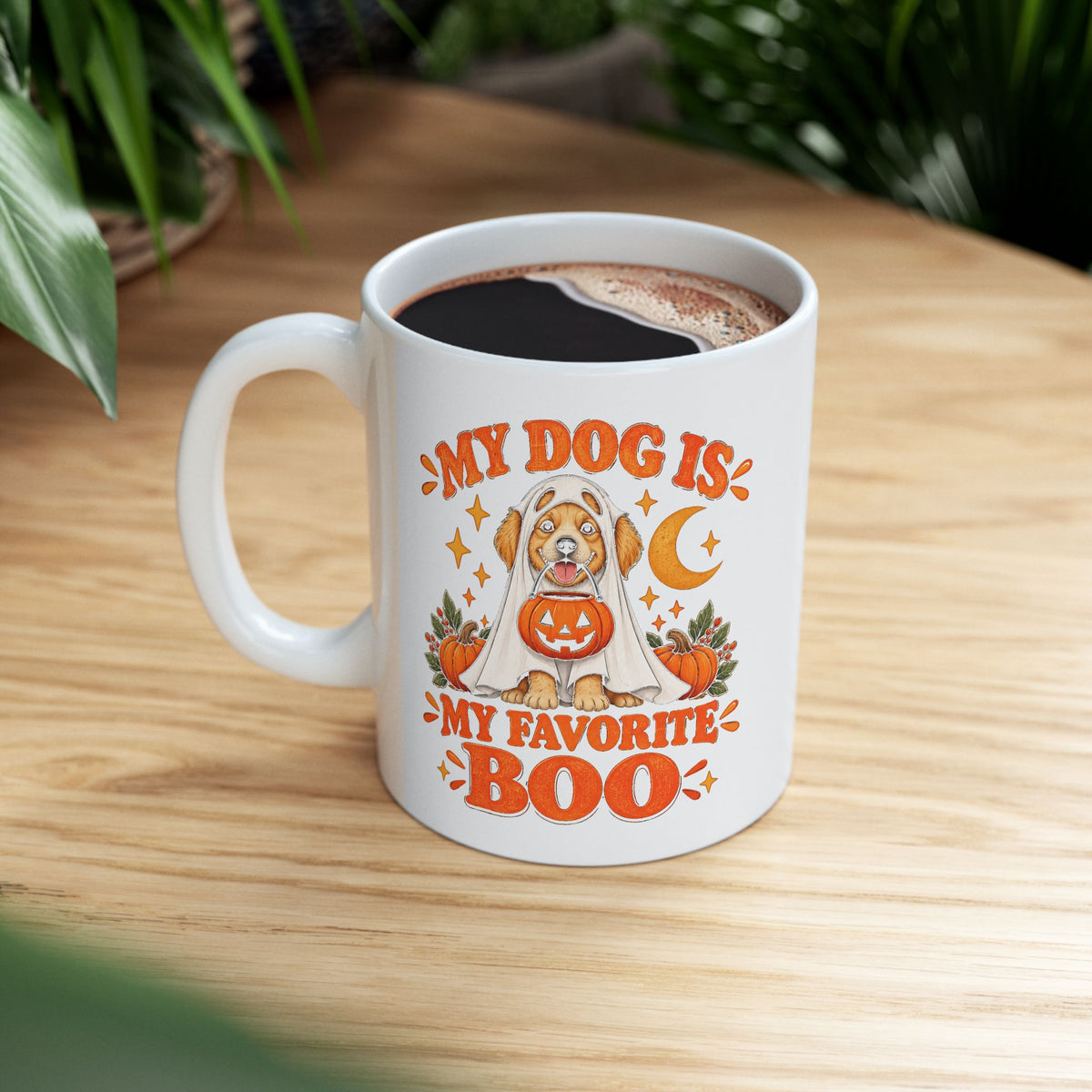 My Dog Is My Favorite Boo Mug | Cute Ghost Dog Halloween Cup
