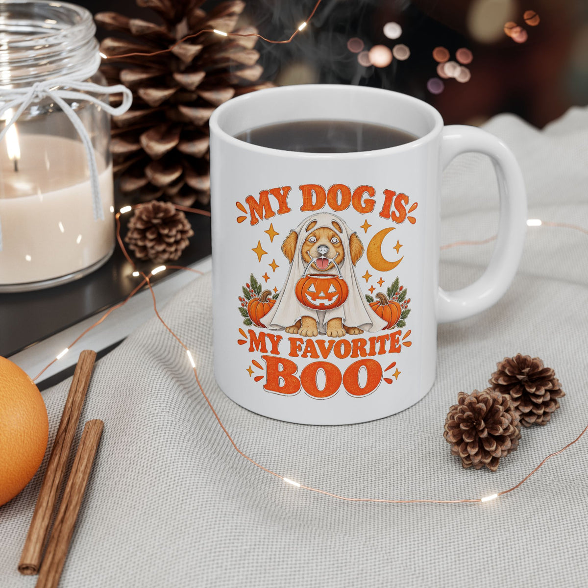 My Dog Is My Favorite Boo Mug | Cute Ghost Dog Halloween Cup