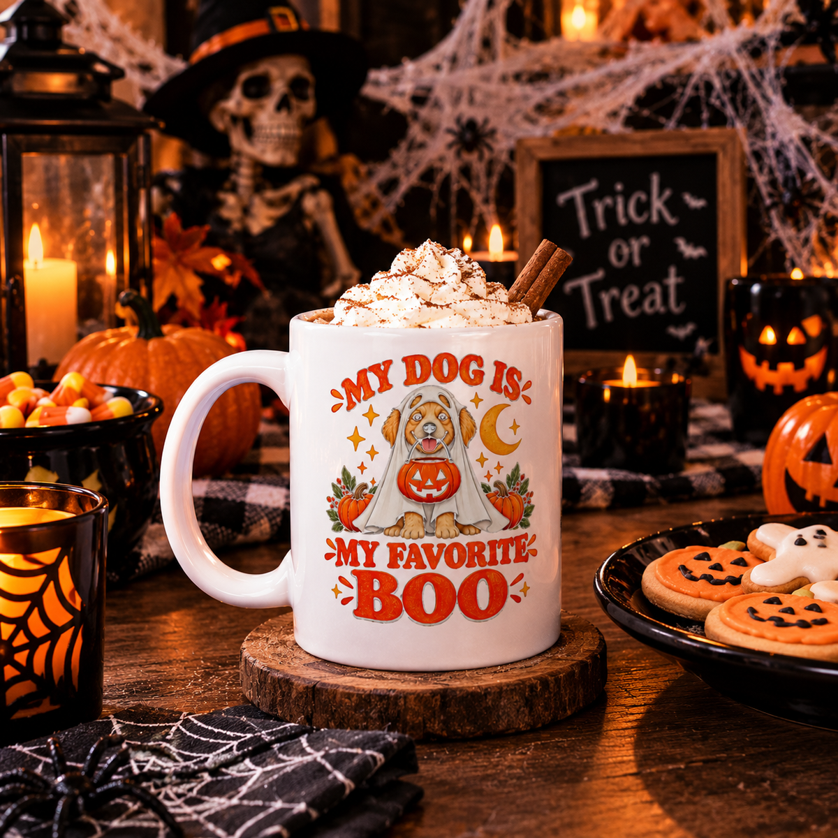 My Dog Is My Favorite Boo Mug | Cute Ghost Dog Halloween Cup
