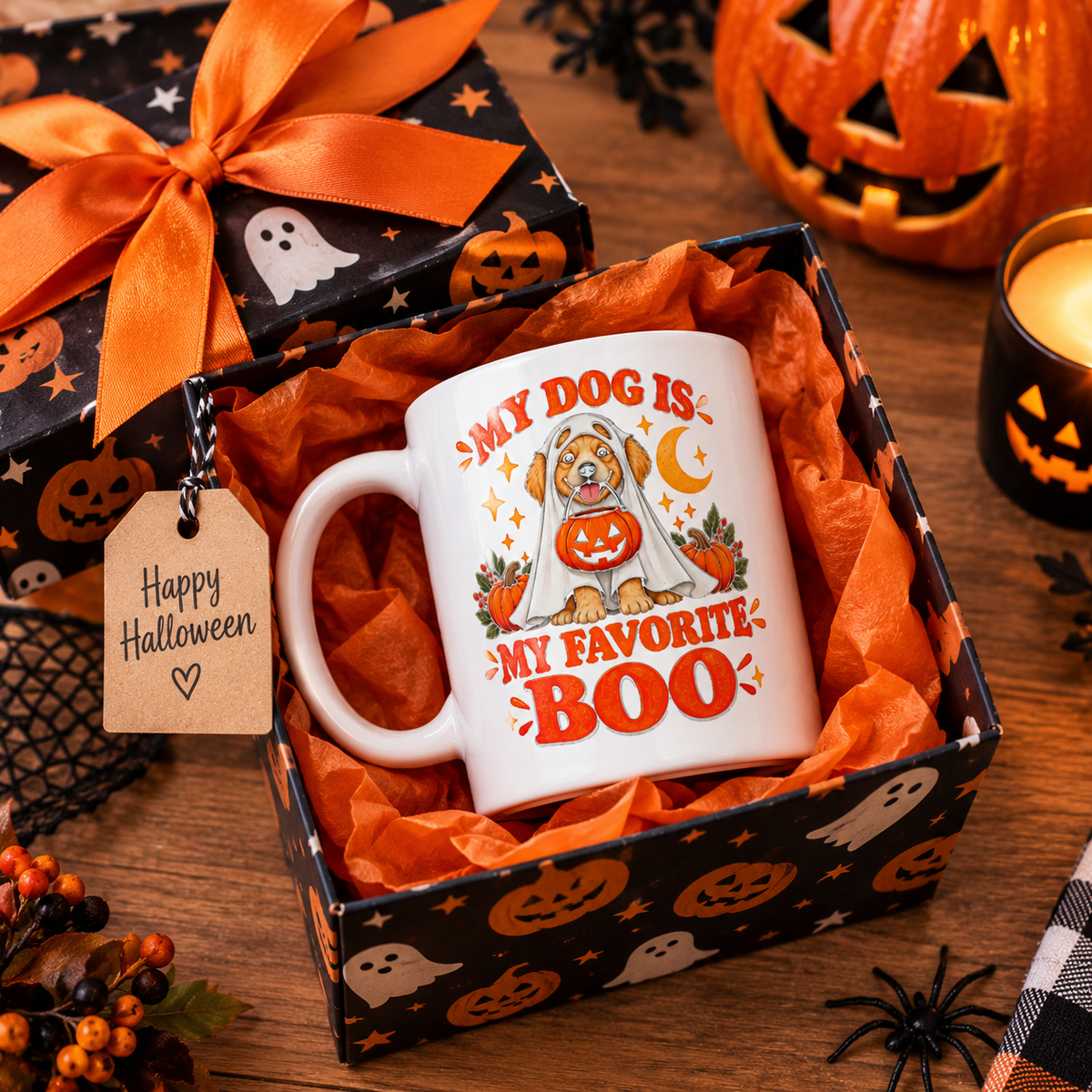 My Dog Is My Favorite Boo Mug | Cute Ghost Dog Halloween Cup