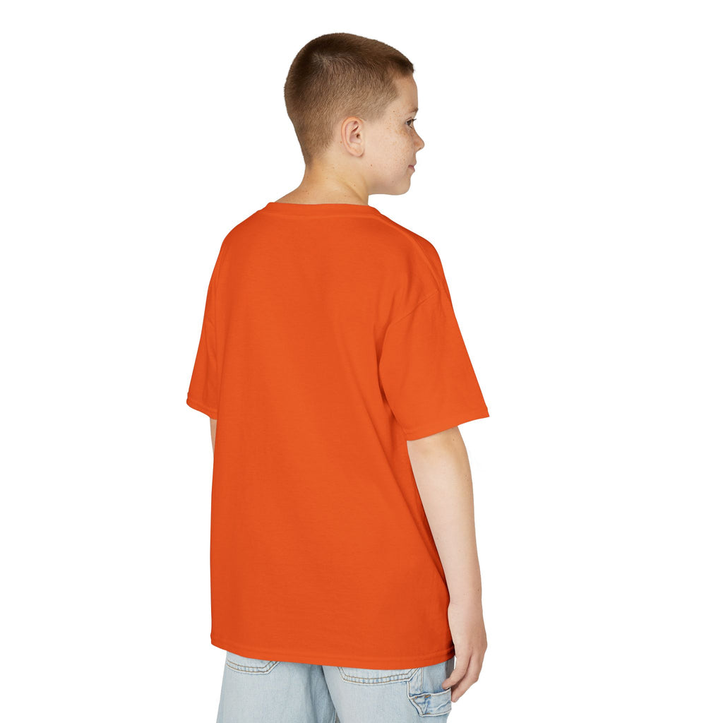 Kids Tee — "Cozy Season" Cute Ghost with Books & Pumpkin Fall Shirt