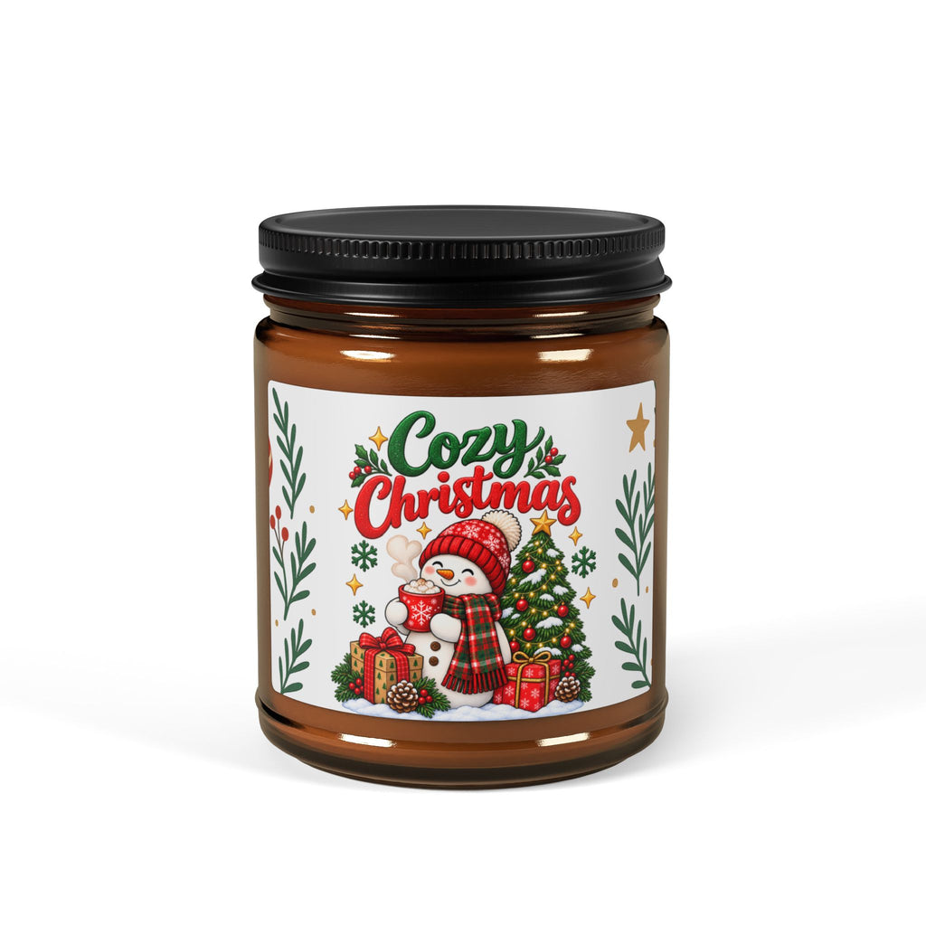 Cozy Christmas Snowman Candle 9oz, Holiday Soy Candle, Christmas Gift