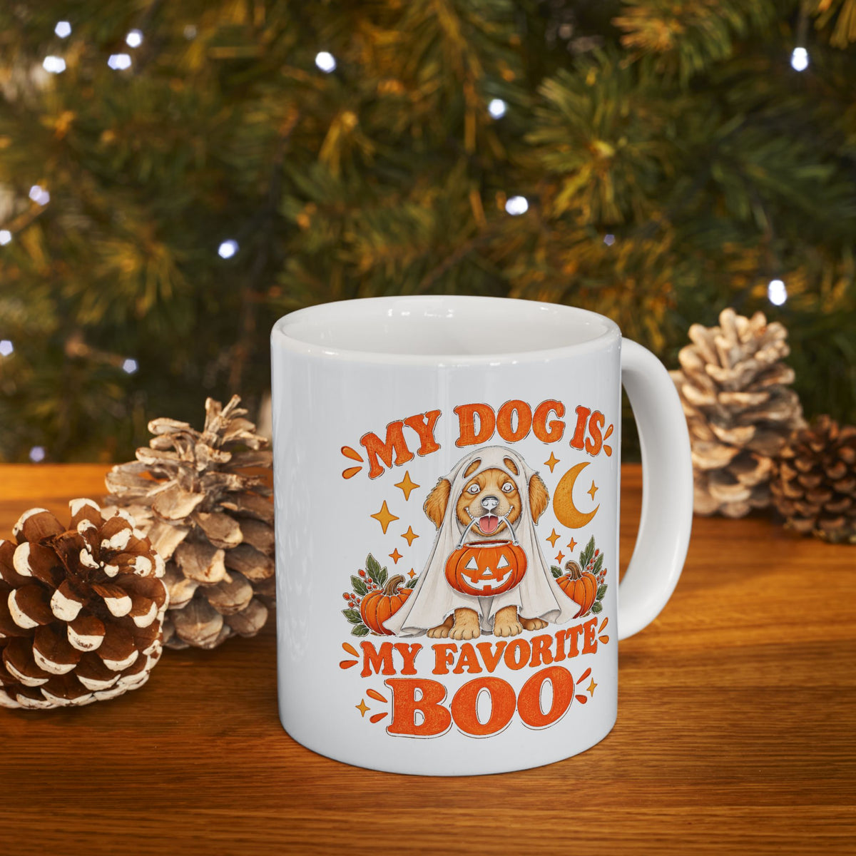 My Dog Is My Favorite Boo Mug | Cute Ghost Dog Halloween Cup