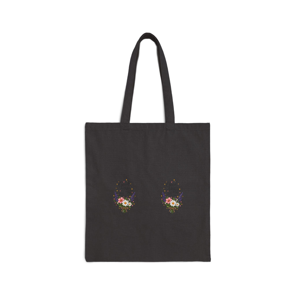Faith-Inspired Floral Canvas Tote Bag