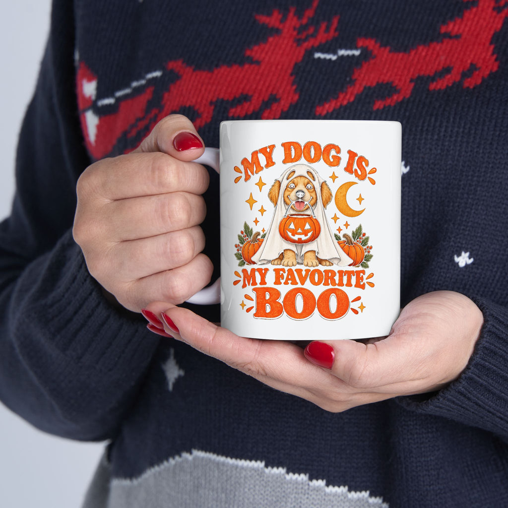 My Dog Is My Favorite Boo Mug | Cute Ghost Dog Halloween Cup