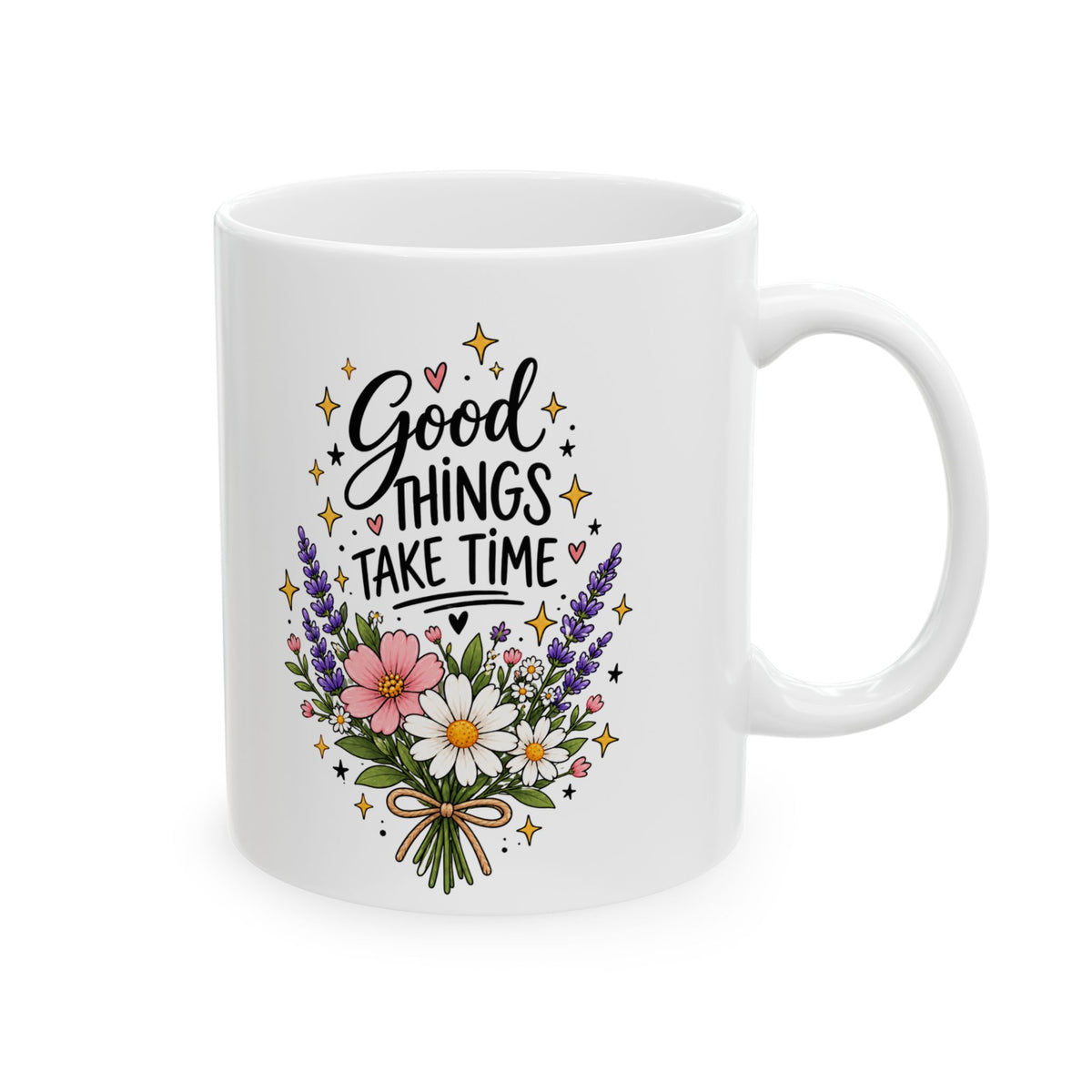 Floral Inspirational Quote Ceramic Mug