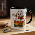 Reading Ghost Coffee Mug — Cute Halloween Book Lover Accent Mug 11oz / 15oz