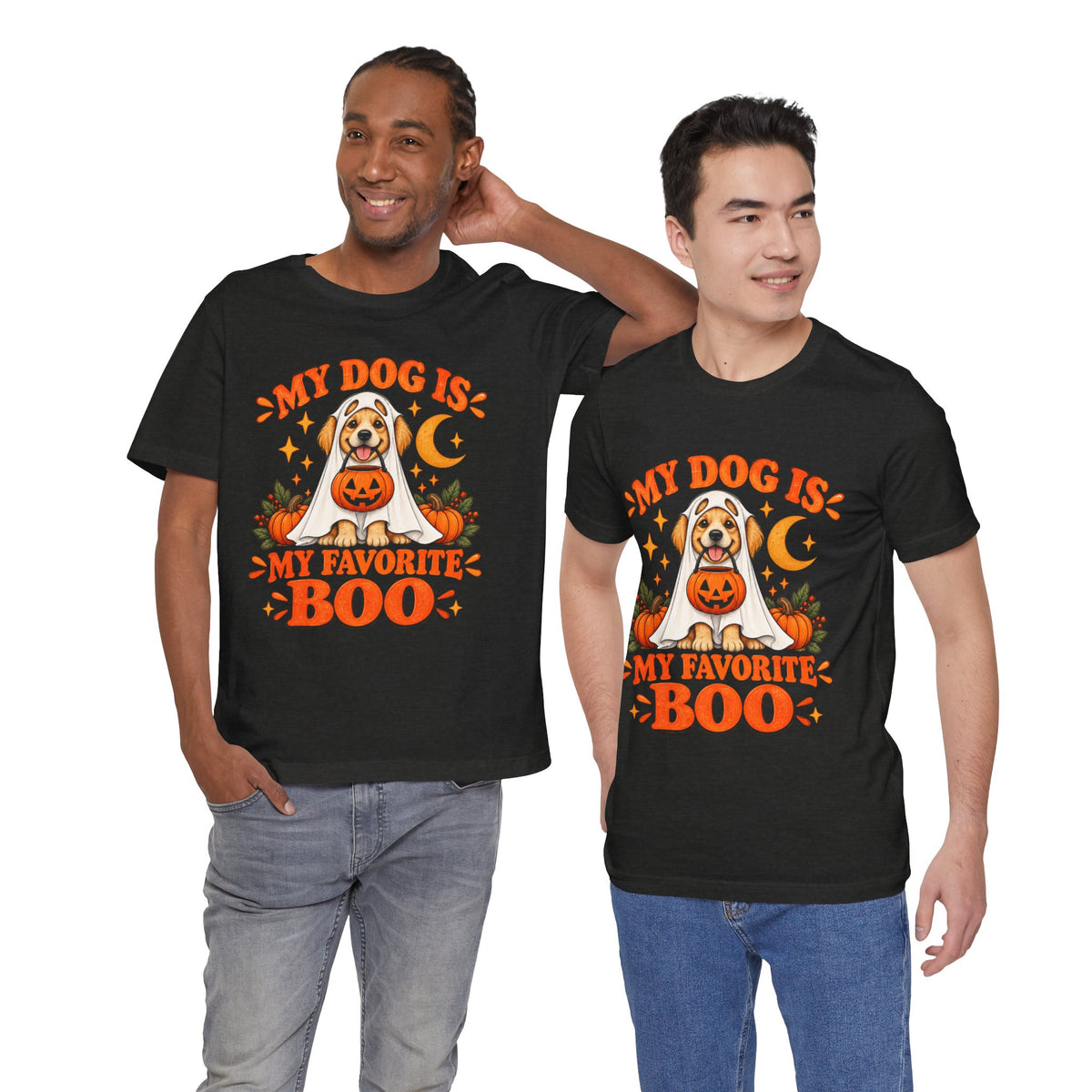 Unisex My Dog Is My Favorite Boo Shirt | Cute Ghost Dog Halloween Tee -