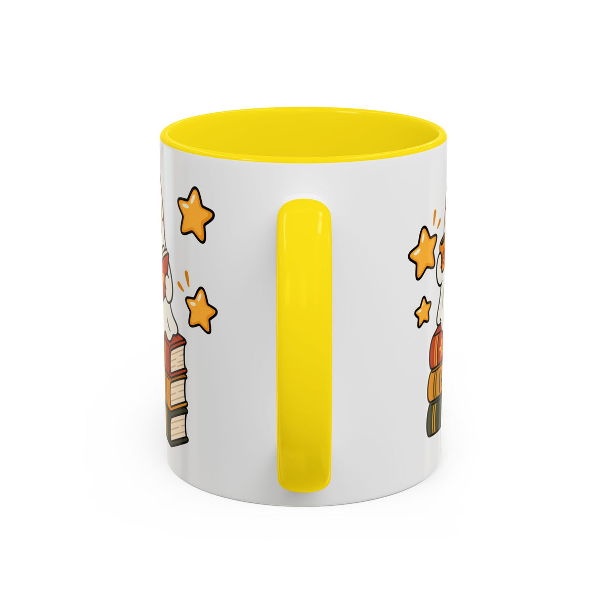 Reading Ghost Coffee Mug — Cute Halloween Book Lover Accent Mug 11oz / 15oz