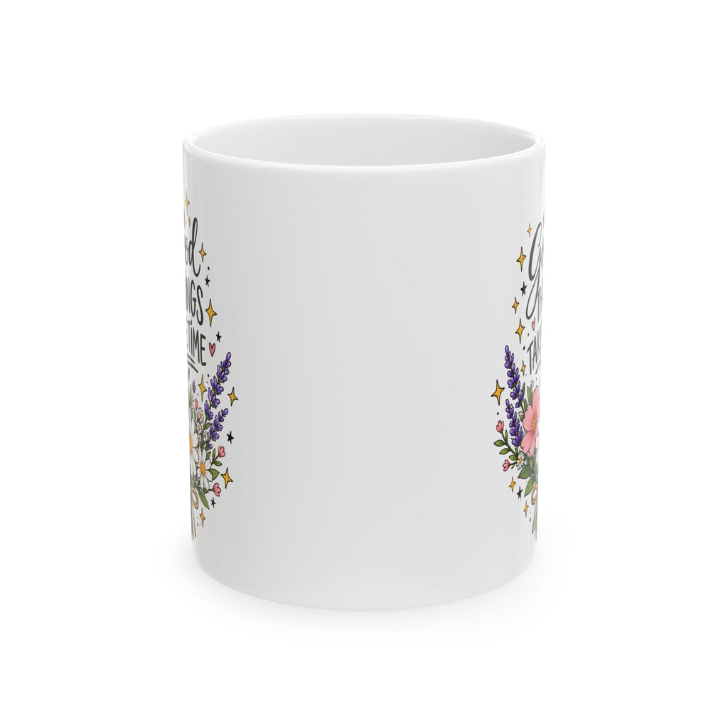 Floral Inspirational Quote Ceramic Mug