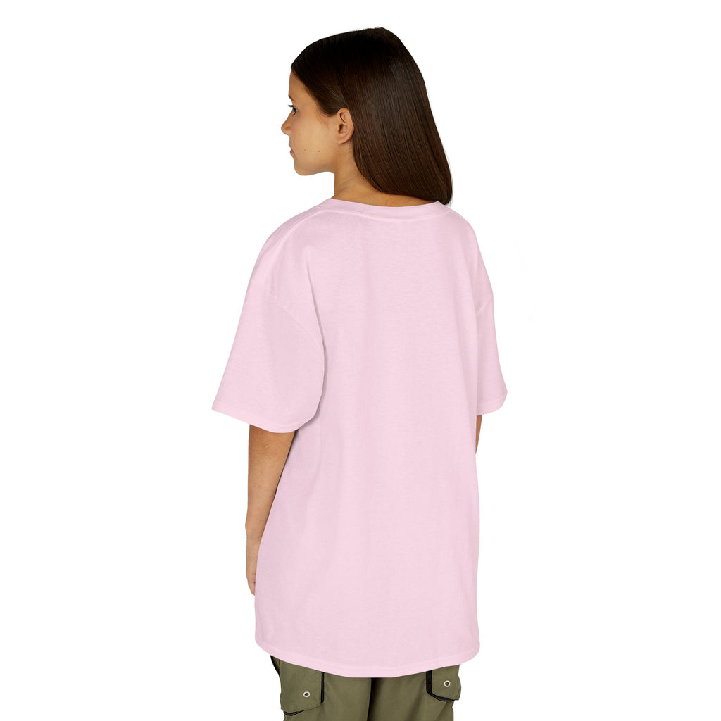 Kids Tee — "Cozy Season" Cute Ghost with Books & Pumpkin Fall Shirt
