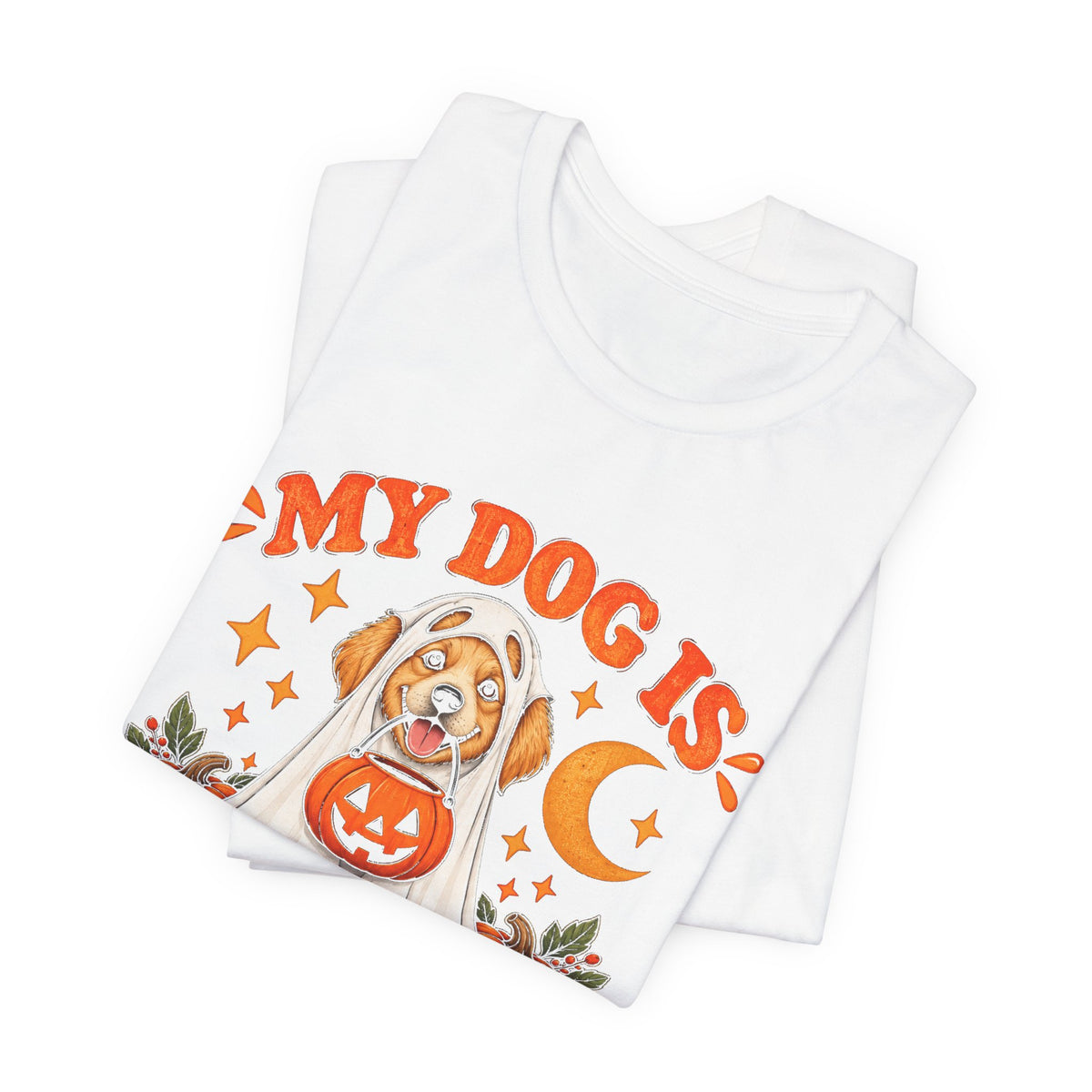 Unisex My Dog Is My Favorite Boo Shirt | Cute Ghost Dog Halloween Tee -